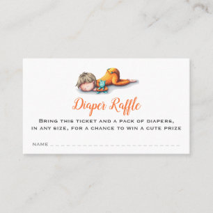 De Rendez-vous Carte Raffle Neutre Papier Dormant Bébé Cute Carte