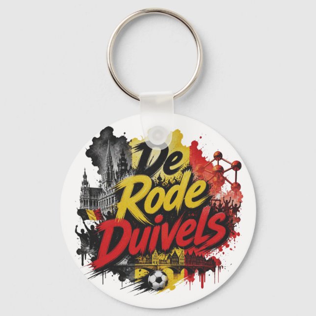 De Rode Duivels - Belgium national team nickname Keychain (Front)
