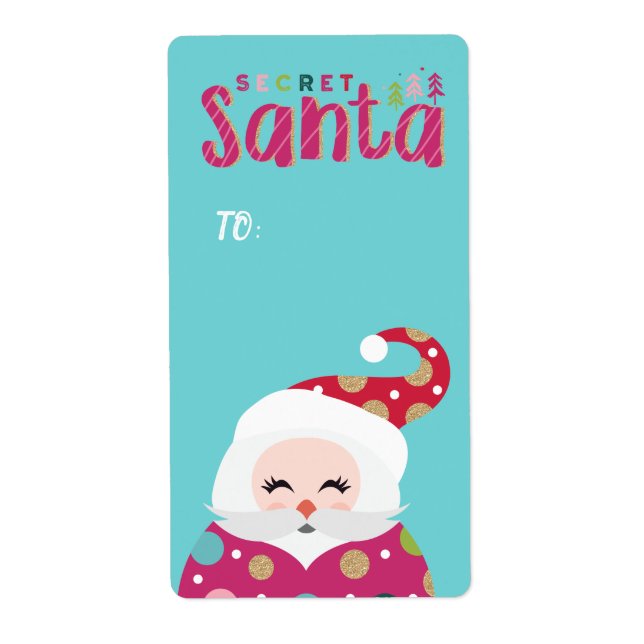De Secret Père Noël | Étiquette cadeau de l'autoco (Devant)