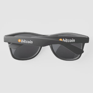 De Soleil Bitcoin Logo complet avec texte blanc - Lunettes d