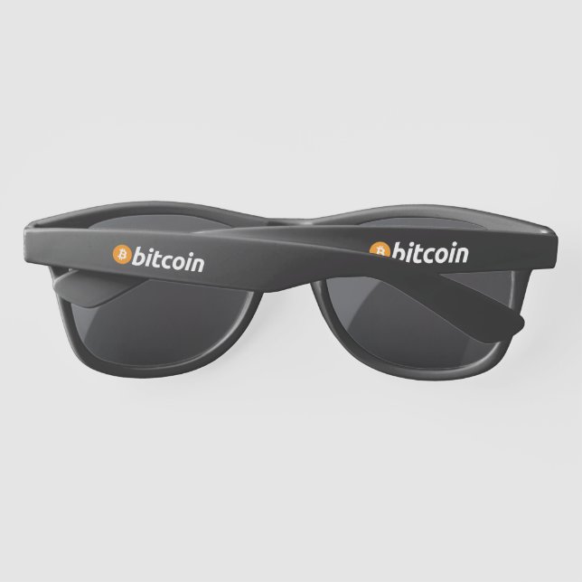 De Soleil Bitcoin Logo complet avec texte blanc - Lunettes d (Dos)