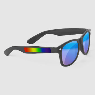 De Soleil lunettes noires avec arc-en-ciel