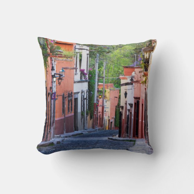 De Sollano Street, San Miguel De Allende Throw Pillow (Front)