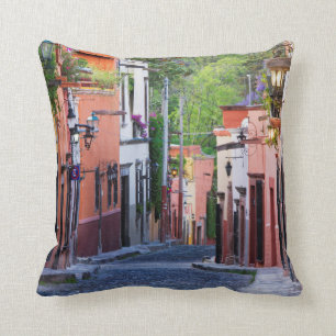 De Sollano Street, San Miguel De Allende Throw Pillow