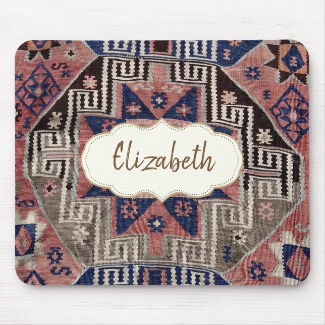 De Souris Tapis perse rouge oriental antique (Devant)