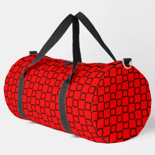 De Sport Print Cut Sac à coudre rouge et noir design modern