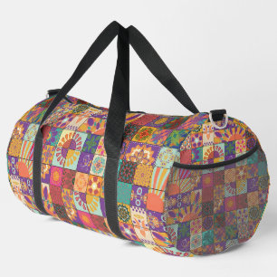 De Sport Sac à feutre Retro les années 70 Patchwork
