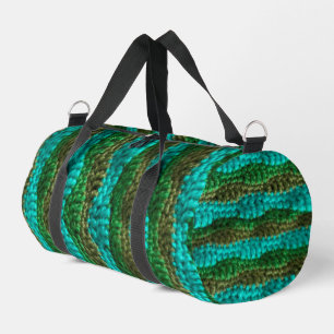De Sport Sac Duffel - Motif Wave en Verts