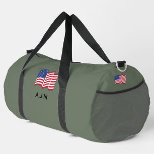 De Sport Sac fourre-tout à drapeau américain monogrammé ver