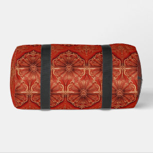 De Sport Sac Motif Duffel Red Gold Retro