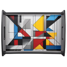 De Stijl Abstract Geometric Primary Colours