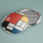 De Stijl Inspired Primary Coloured Squares Monogra 1 Inch Round Button<br><div class="desc">De Stijl (Piet Mondrian) inspired design with personalizable monogram (or leave blank to delete). De Stijl, Dutch for 'style', also referred to as neoplasticism is an art movement started in the Netherlands in 1917 focused on rectilinear forms and primary colours. The style has endured through time and works perfectly in...</div>