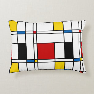 De Stijl Pattern Accent Pillow