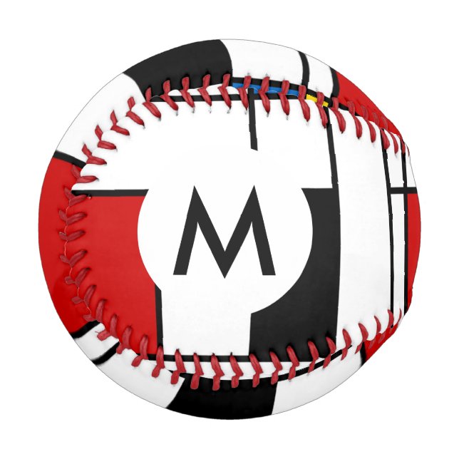 De Stijl Pattern Baseball (Front Left)