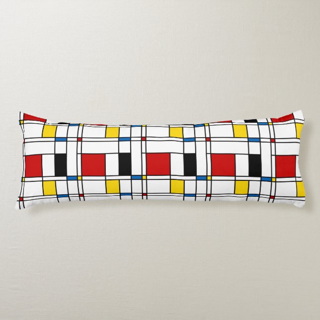 De Stijl Pattern Body Pillow (Front)