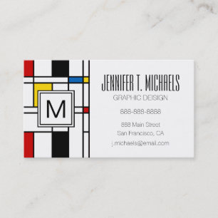 De Stijl Pattern Business Card