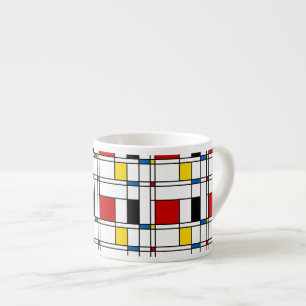 De Stijl Pattern Espresso Cup