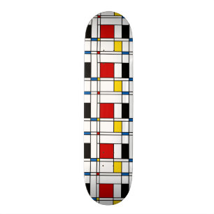 De Stijl Pattern Skateboard