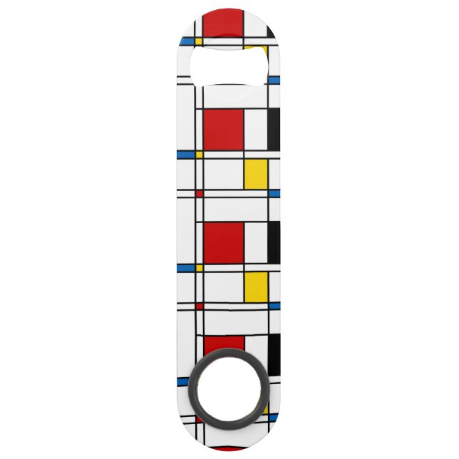 De Stijl Pattern Speed Bottle Opener (Front)