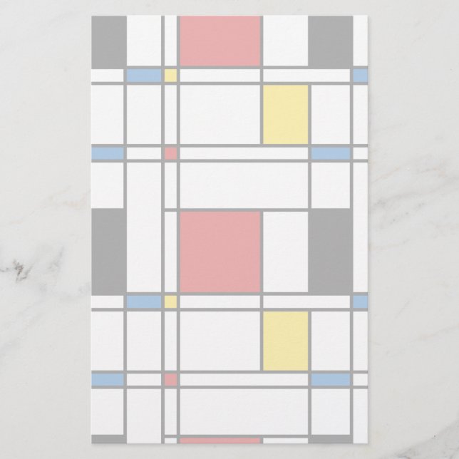 De Stijl Pattern Stationery (Front)