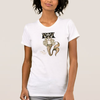 ~ de T-shirt de sirène du pirate 1-Sided par KAT