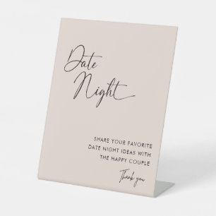 De Table Calligraphie minimaliste Date Nuit Idées Signe