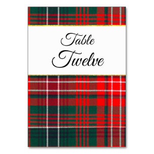 De Table Clan Wilson Plaid Mariage Tableau Numéro 2