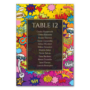 De Table Comic Book Pop Art Mariage Extraordinaire Numéro d