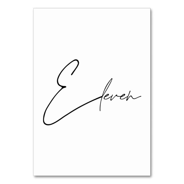 De Table Élégant Mariage calligraphique Tableau 11 Numéro d (Par défaut)