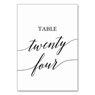 De Table Élégante calligraphie noire Tableau Numéro Vingt-q