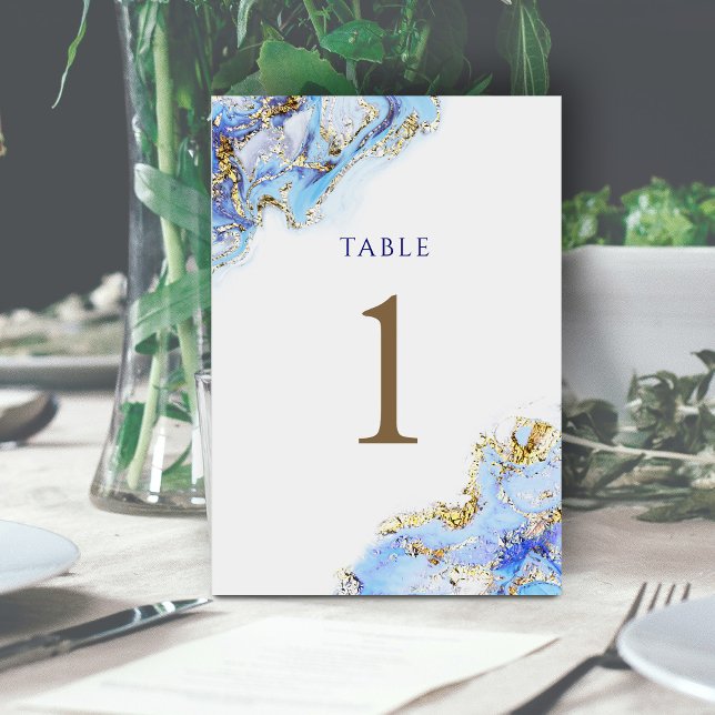 De Table encre bleue couleur aquarelle Tableau Numéro 1 (Créateur téléchargé)