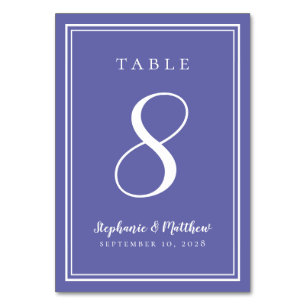 De Table Époque tendance Bleu Personnalisé Mariage Numéro d