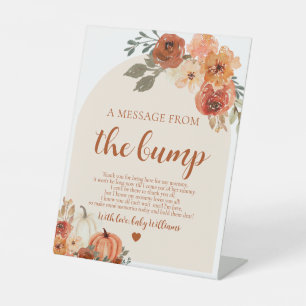 De Table Fall Little Citrouille Un Message Du Signe Bump