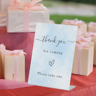De Table Favoriser signe bleu argent mariage