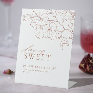 De Table Floral terre cuite L'amour est doux Mariage signe