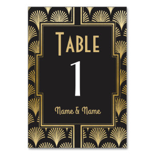 De Table Gatsby Tableau Numéro 1920 Roaring 20s Mariage