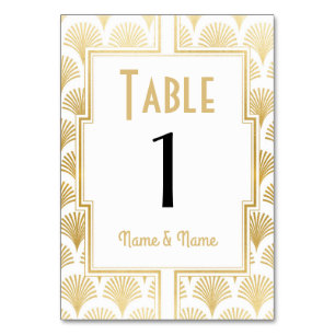 De Table Gatsby Tableau Numéro 1920 Roaring 20s Mariage