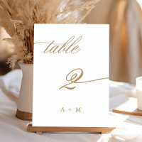 Gold Romantic Calligraphy Mariage Numéro 2,