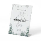Hot Chocolat Bar signe d'hiver argent