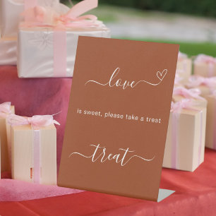 De Table L'amour est doux brûlé orange mariage signe gâteau