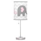 Lampe à éléphant rose gris