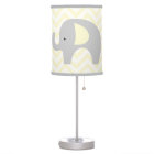 Lampe d'éléphant jaune Chevron / Triage gris