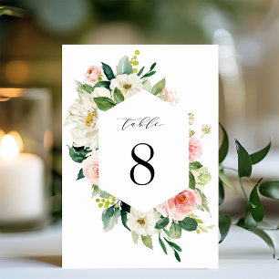 De Table Mariage floral à fleurs blanches Numéro du tableau