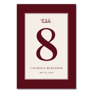 De Table Marron Élégant Numéro Huit