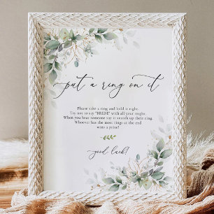 De Table Minimal Greenery Mets-Lui un Anneau Signe