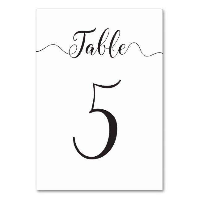 De Table Numéro du tableau mariage Tableau 5 (Par défaut)
