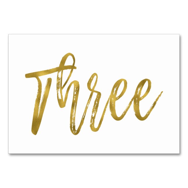 De Table Or et blanc Élégant Tableau numéro trois (Devant)