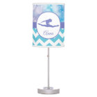 Purple Turquoise Aqua Gymnastique Lampe Silhouette