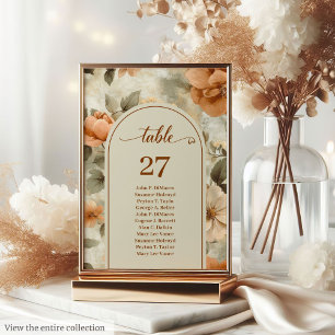 De Table Romantique Boho Rouille Ivoire Olive Floral Numéro