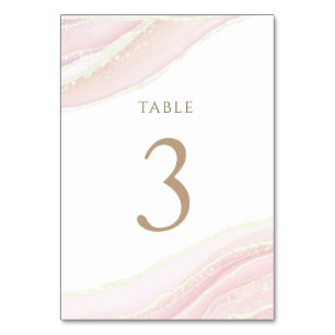 De Table rose aquarelle Tableau Numéro 3